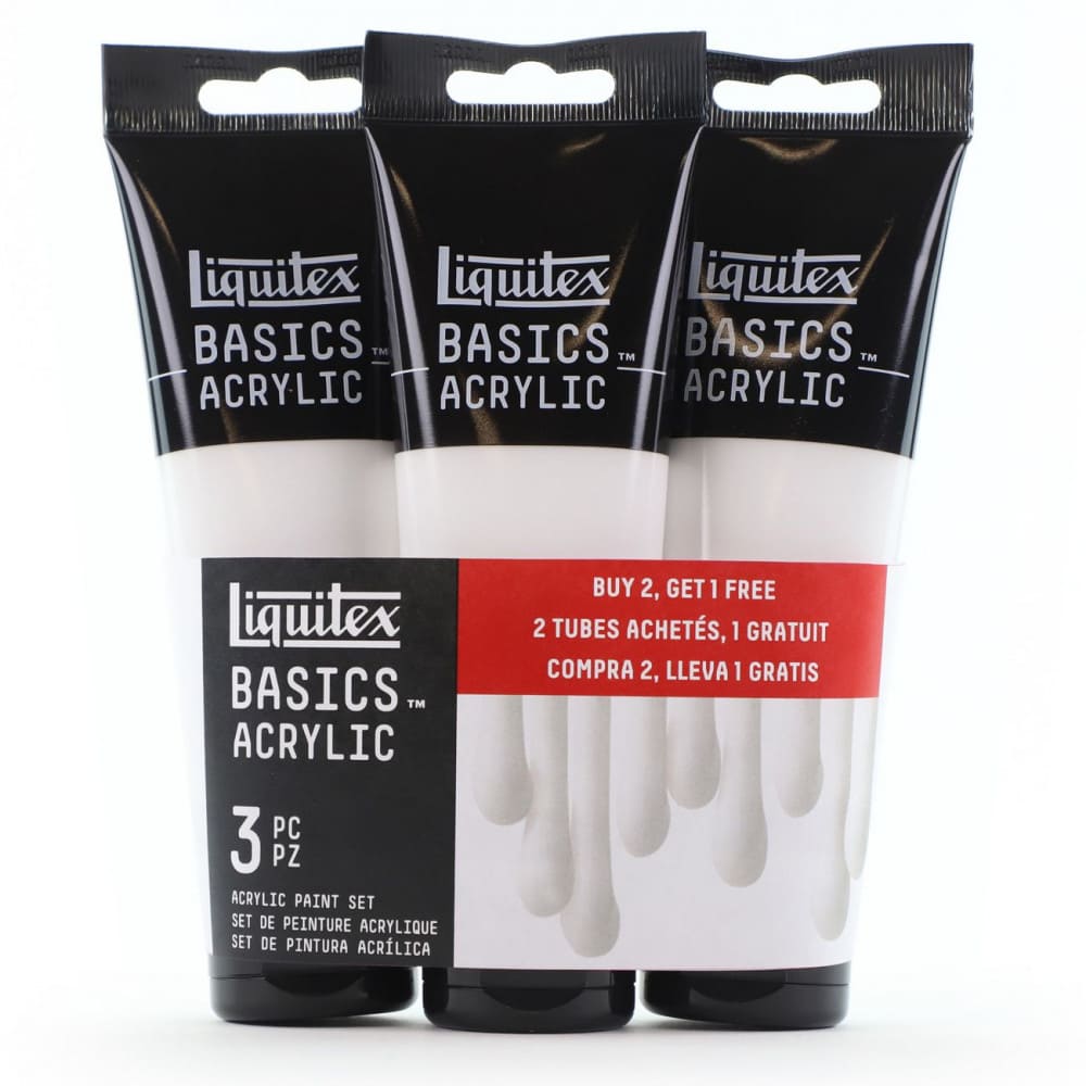 Tinta Acrílica Liquitex Basics 118ml Titanium White 3 Unidades