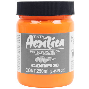 Tinta Acrílica Corfix 250ml Fluorescente