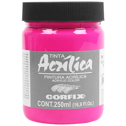 Tinta Acrílica Corfix 250ml Fluorescente