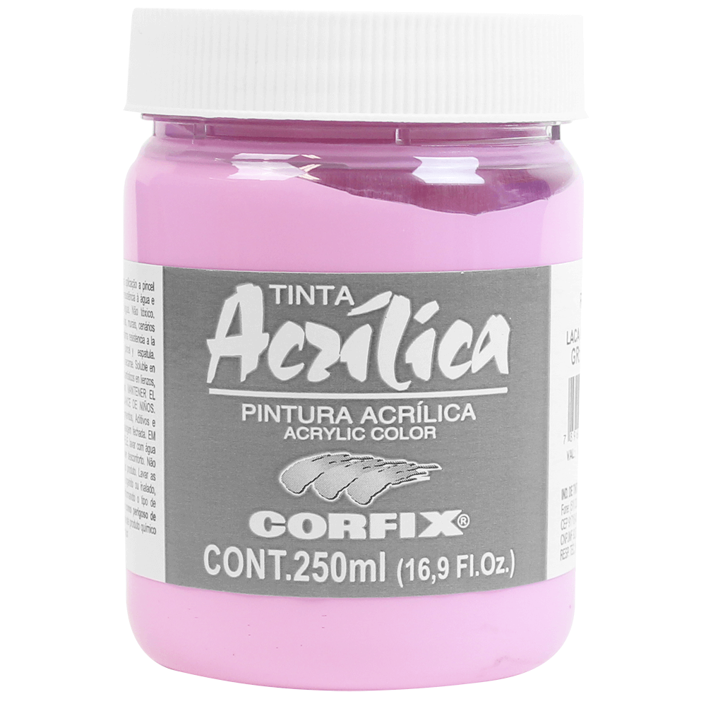 Tinta Acrílica Corfix 250ml 106 Laca Orquídea G1