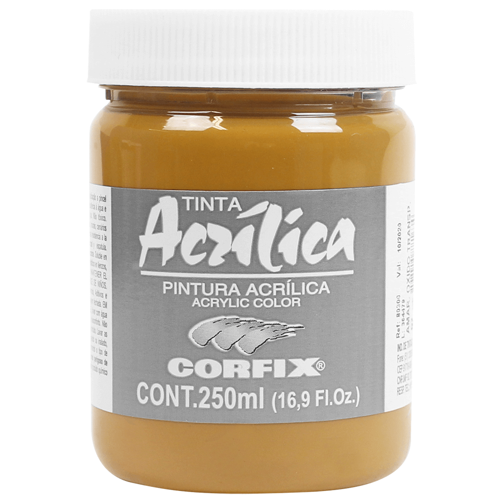 Tinta Acrílica Corfix 250ml 112 Amarelo Óxido Transparente G2