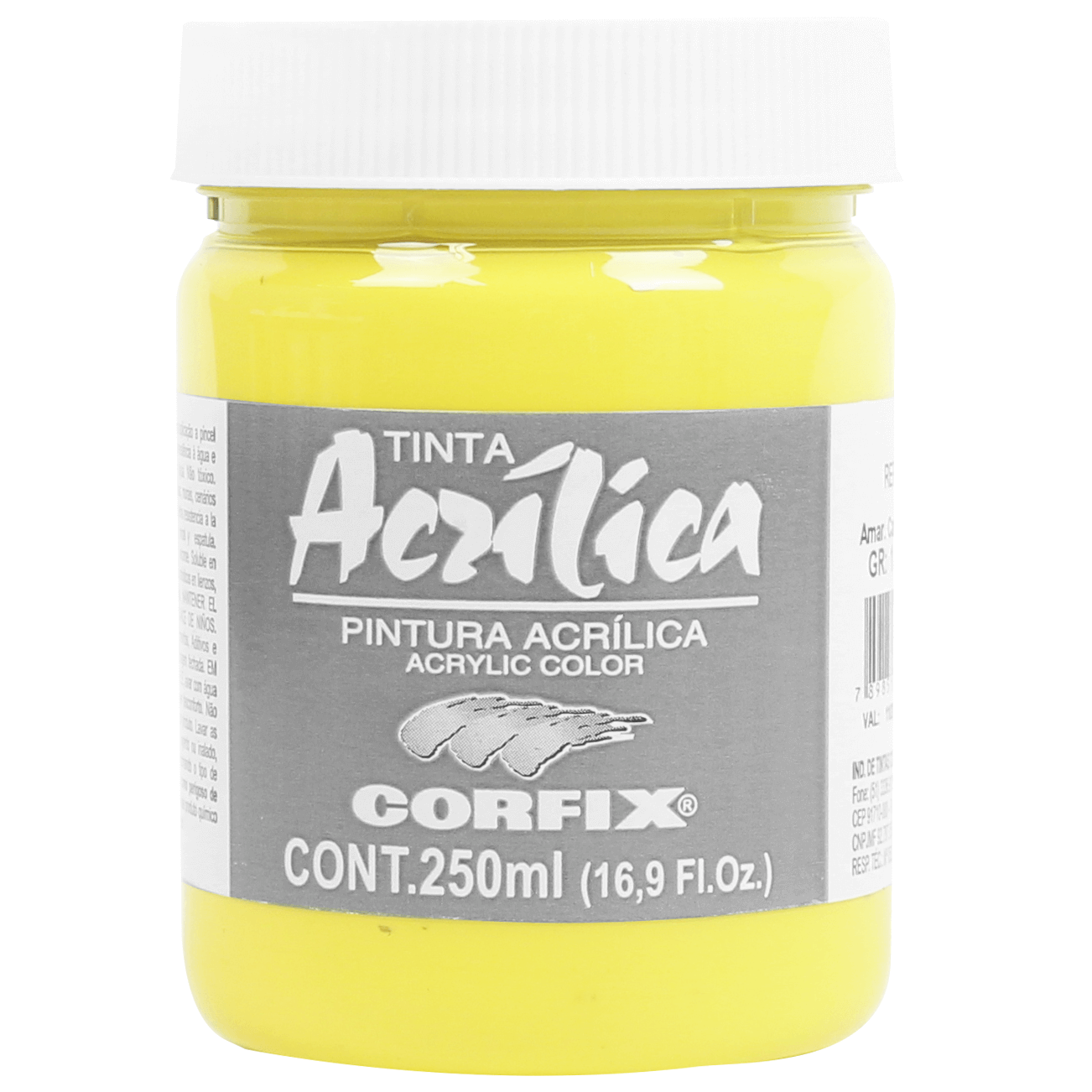 Tinta Acrílica Corfix 250ml 122 Amarelo Cad Claro G1