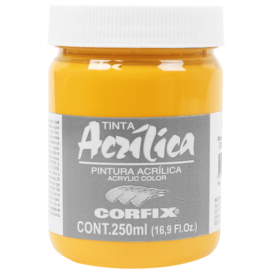 Tinta Acrílica Corfix 250ml 124 Amarelo Cad Escuro G1