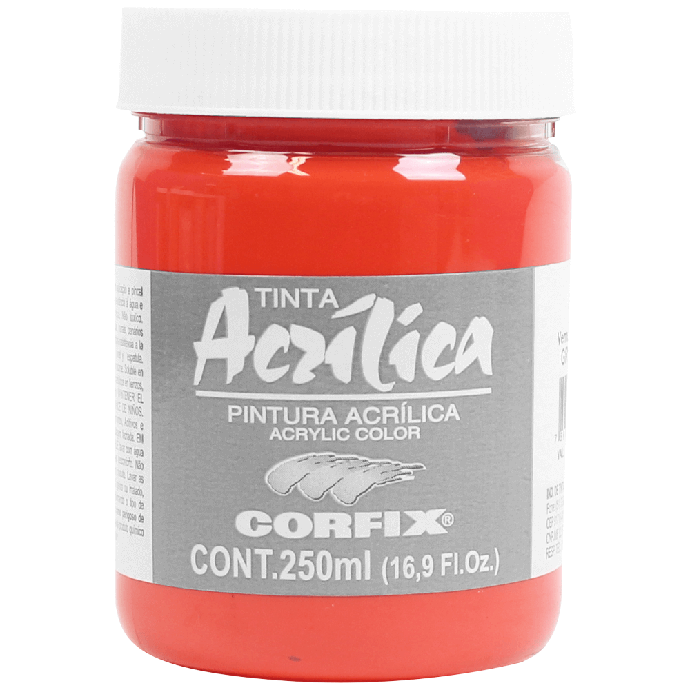 Tinta Acrílica Corfix 250ml 128 Vermelho Cad Claro G1
