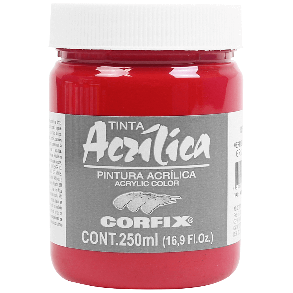 Tinta Acrílica Corfix 250ml  57 Vermelho da China G2