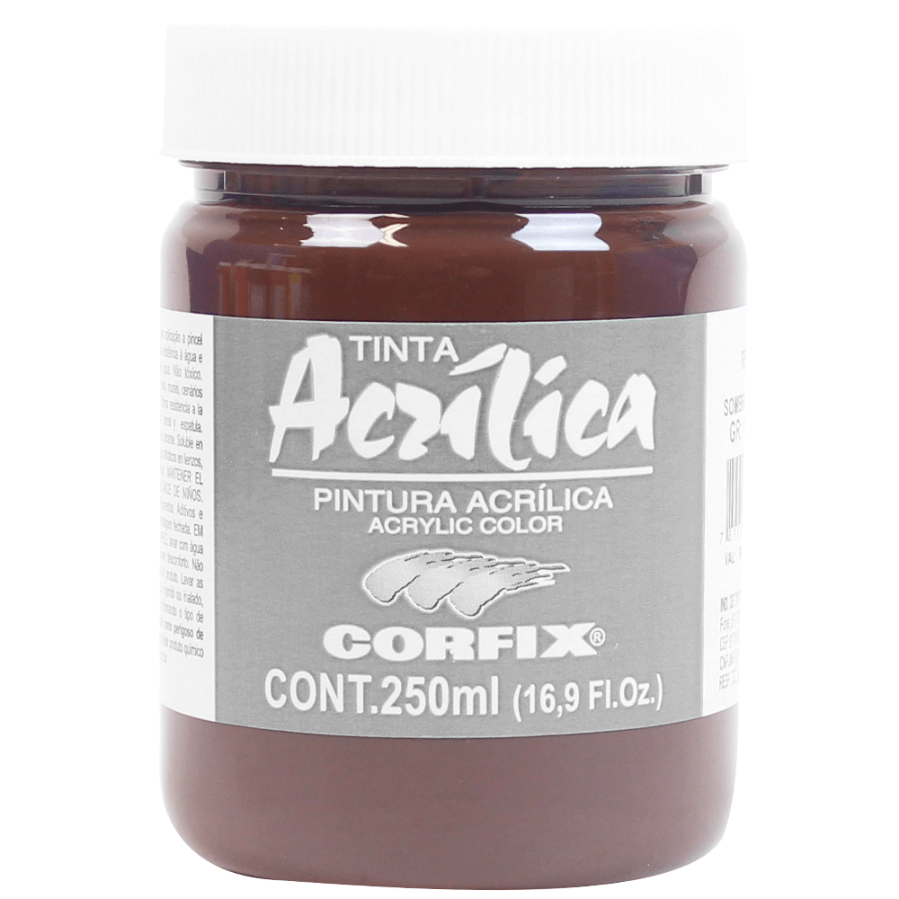 Tinta Acrílica Corfix 250ml  83 Sombra Queimada G1