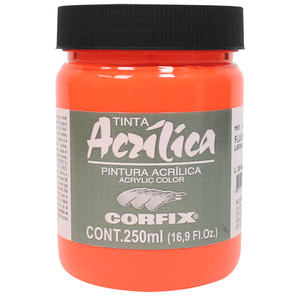 Tinta Acrílica Corfix 250ml Fluorescente