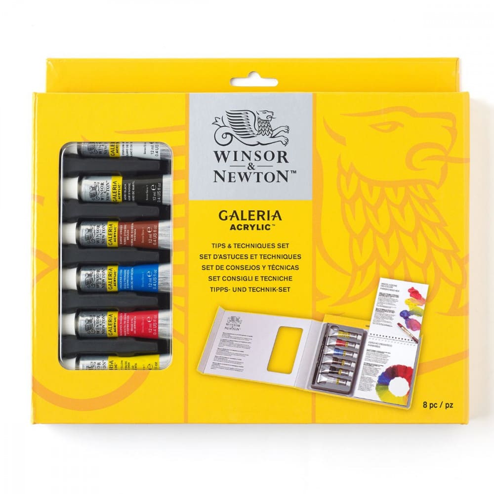 Estojo Tinta Acrílica Winsor & Newton Galeria 12ml 08 Unidades