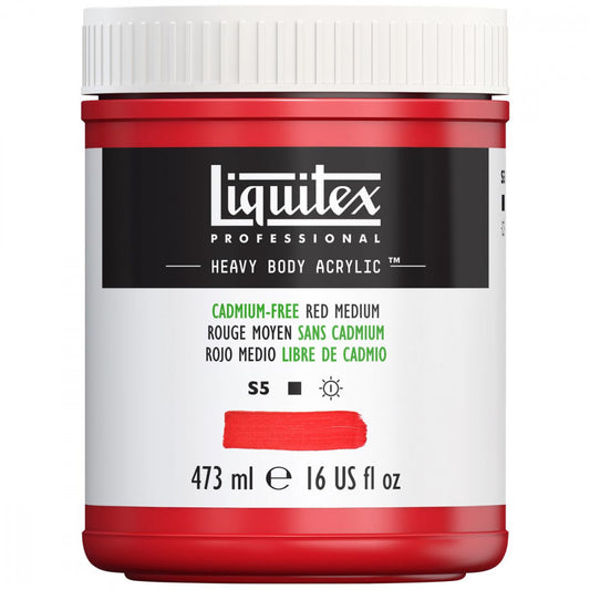 Tinta Acrílica Liquitex Heavy Body 894 Cadmium Free Red Medium 473ml