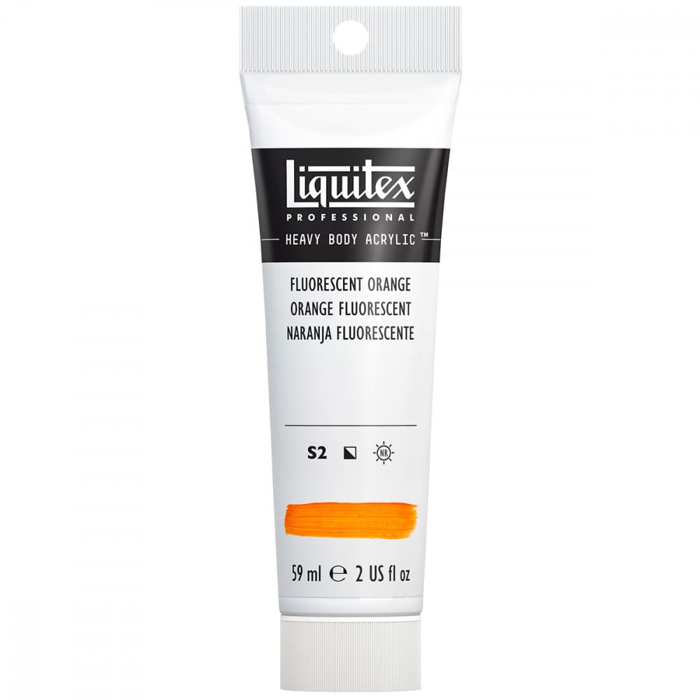 Tinta Acrílica Liquitex Heavy Body 982 Fluorescent Orange 59ml