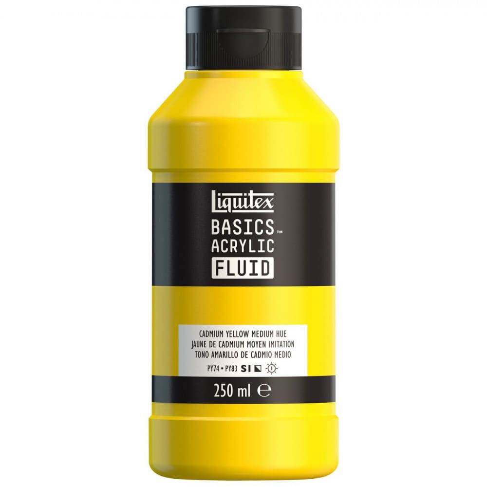 Tinta Acrílica Liquitex Basics Fluid 250ml Cadmium Yellow Medium Hue