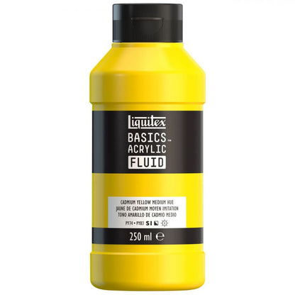 Tinta Acrílica Liquitex Basics Fluid 250ml Cadmium Yellow Medium Hue