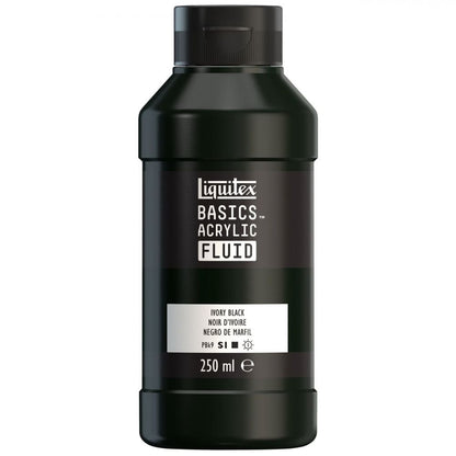 Tinta Acrílica Liquitex Basics Fluid 250ml Ivory Black