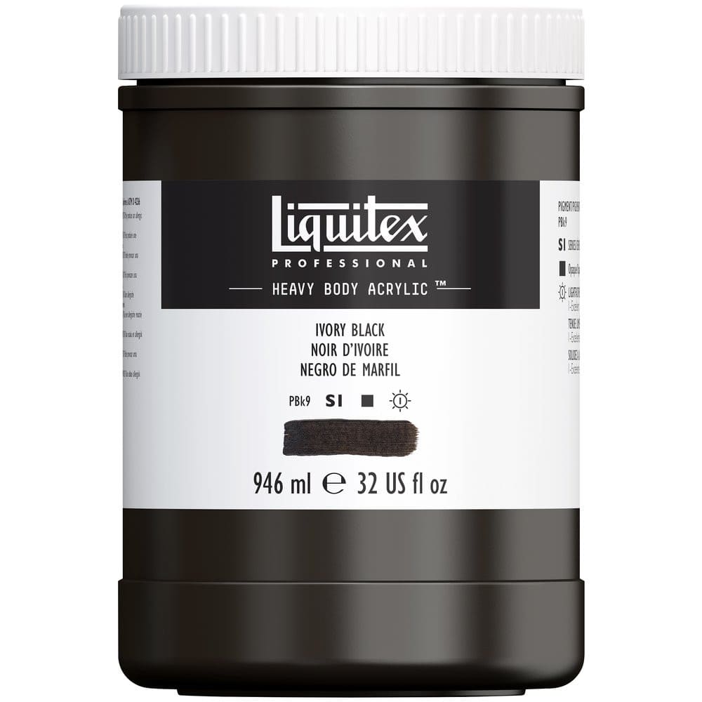 Tinta Acrílica Liquitex Heavy Body Ivory Black 946ml