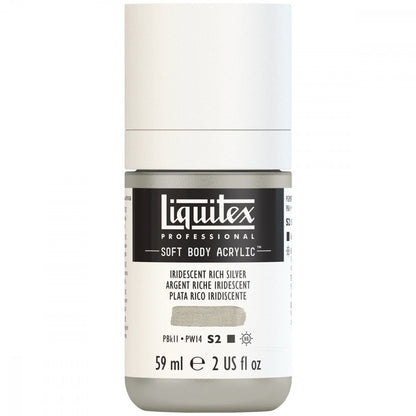 Tinta Acrílica Liquitex Soft Body 59ml S2 239 Iridescent Rich Silver