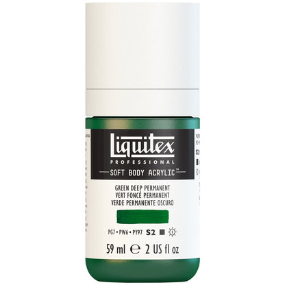 Tinta Acrílica Liquitex Soft Body 59ml S2 350 Deep Green Permanent