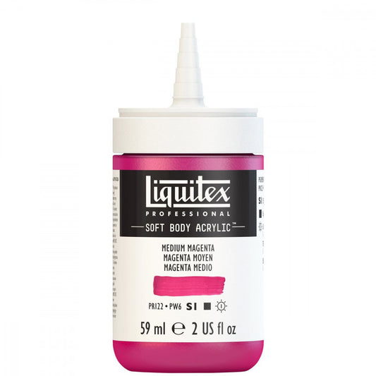 Tinta Acrílica Liquitex Soft Body 59ml S1 500 Medium Magenta