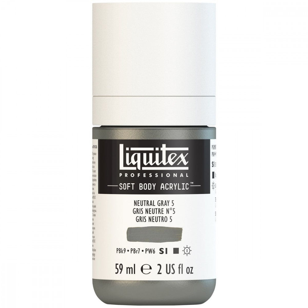 Tinta Acrílica Liquitex Soft Body 59ml S1 599 Neutral Gray 5