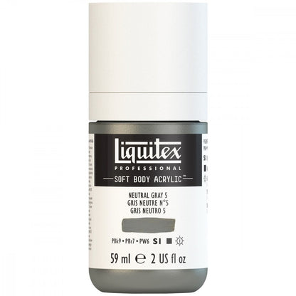 Tinta Acrílica Liquitex Soft Body 59ml S1 599 Neutral Gray 5