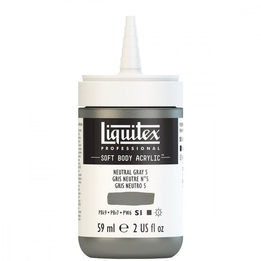 Tinta Acrílica Liquitex Soft Body 59ml S1 599 Neutral Gray 5