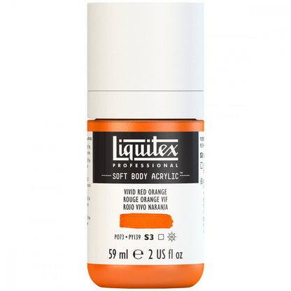 Tinta Acrílica Liquitex Soft Body 59ml S3 620 Vivid Red Orange