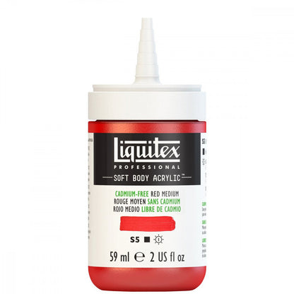 Tinta Acrílica Liquitex Soft Body 59ml S5 894 Cadmium Free Red Med