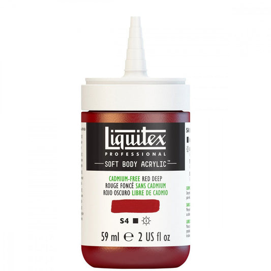 Tinta Acrílica Liquitex Soft Body 59ml S4 895 Cadmium Free Red Deep