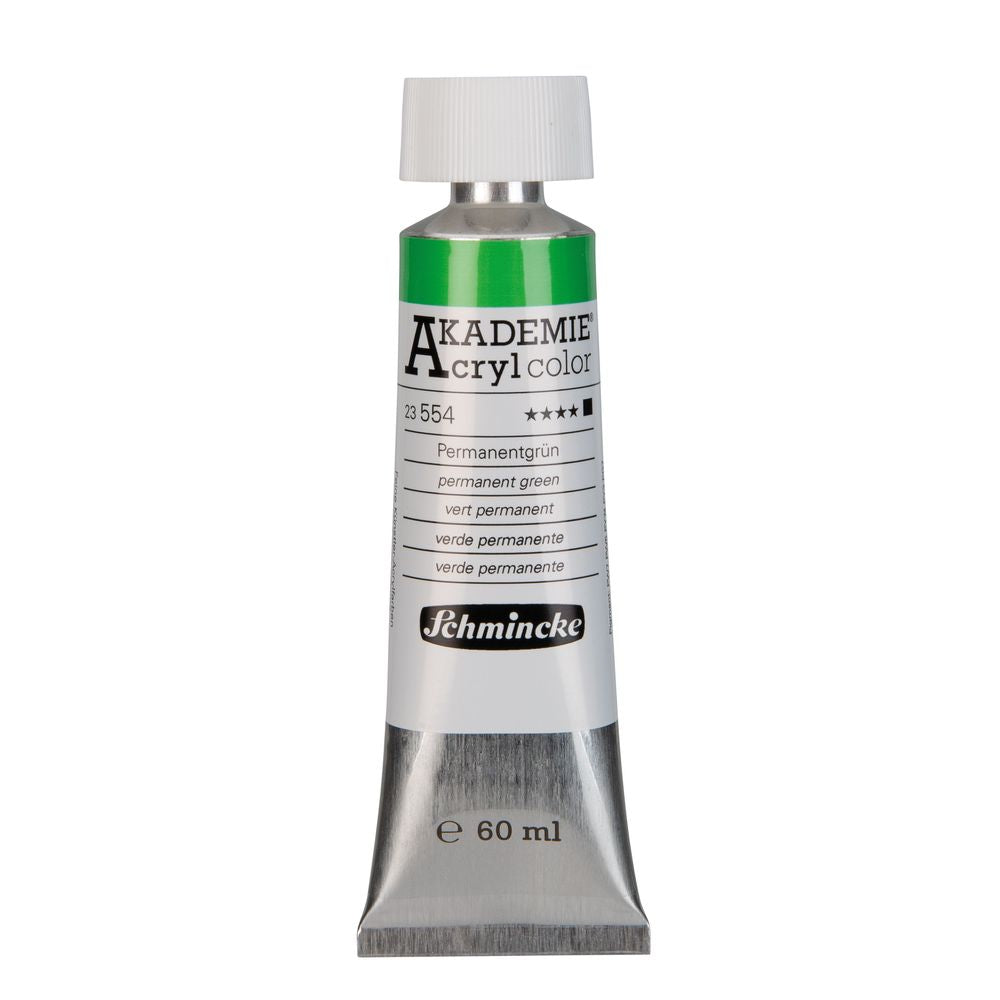 Tinta Acrílica Schmincke Akademie 60ml 554 Permanent Green