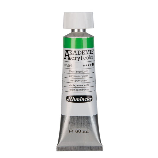 Tinta Acrílica Schmincke Akademie 60ml 554 Permanent Green