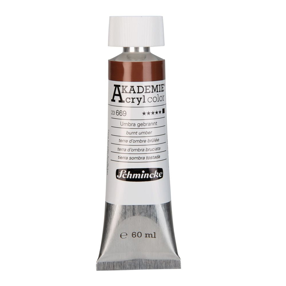 Tinta Acrílica Schmincke Akademie 60ml 669 Burnt Umber