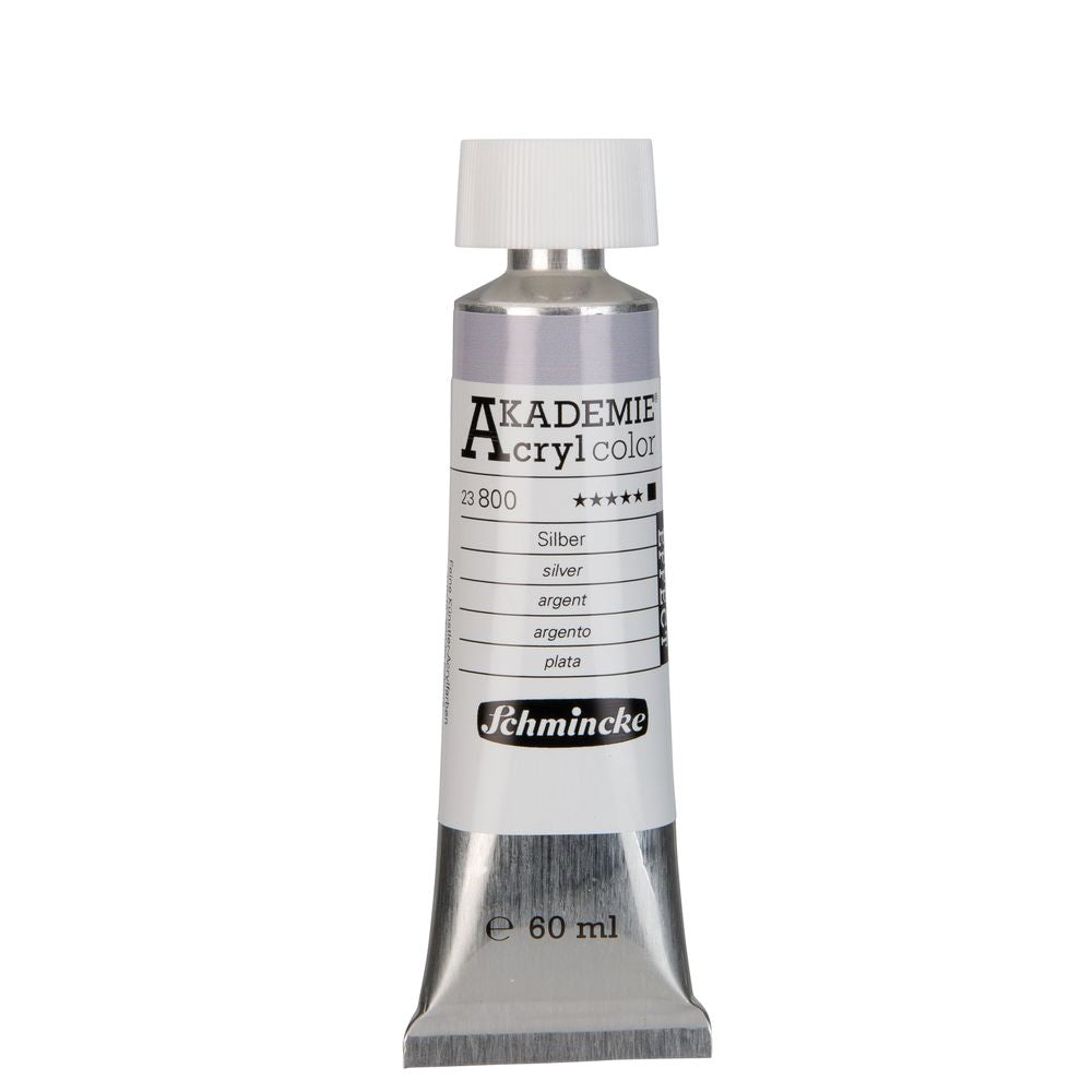 Tinta Acrílica Schmincke Akademie 60ml 800 Silver