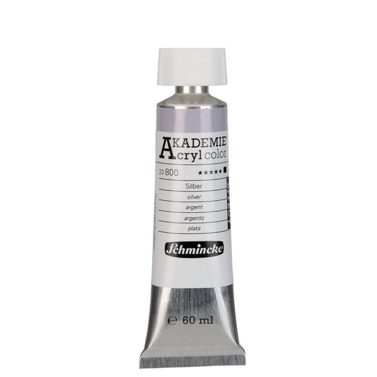 Tinta Acrílica Schmincke Akademie 60ml 800 Silver