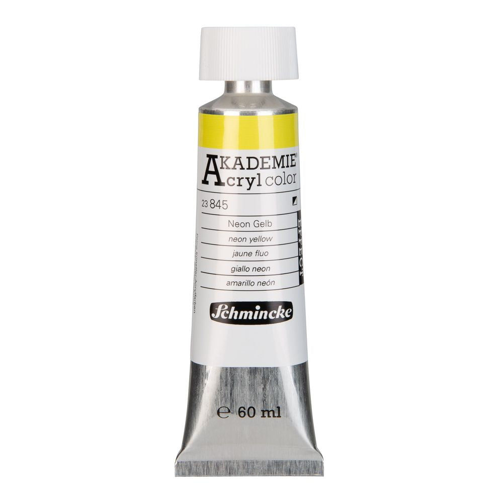Tinta Acrílica Schmincke Akademie 60ml 845 Neon Yellow