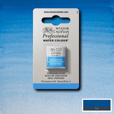 Tinta Aquarela Profissional Winsor & Newton Pastilha S3 137 Cerulean Blue