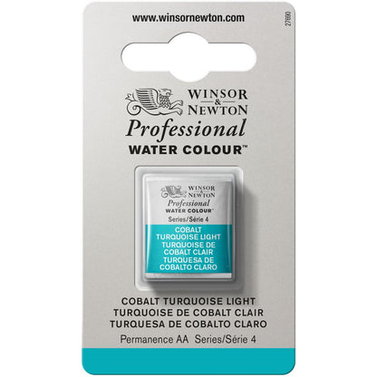 Tinta Aquarela Profissional Winsor & Newton Pastilha S4 191 Cobalt Turquoise Light