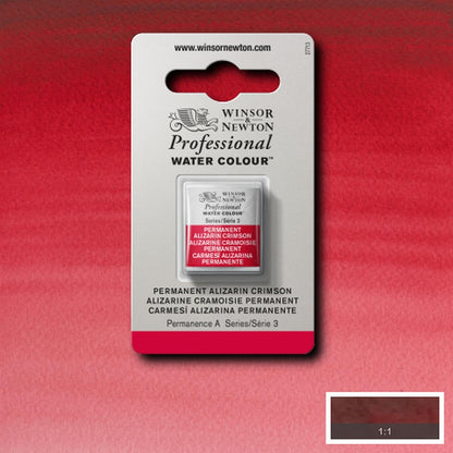 Tinta Aquarela Profissional Winsor & Newton Pastilha S3 466 Permanent Alizarin Crimson