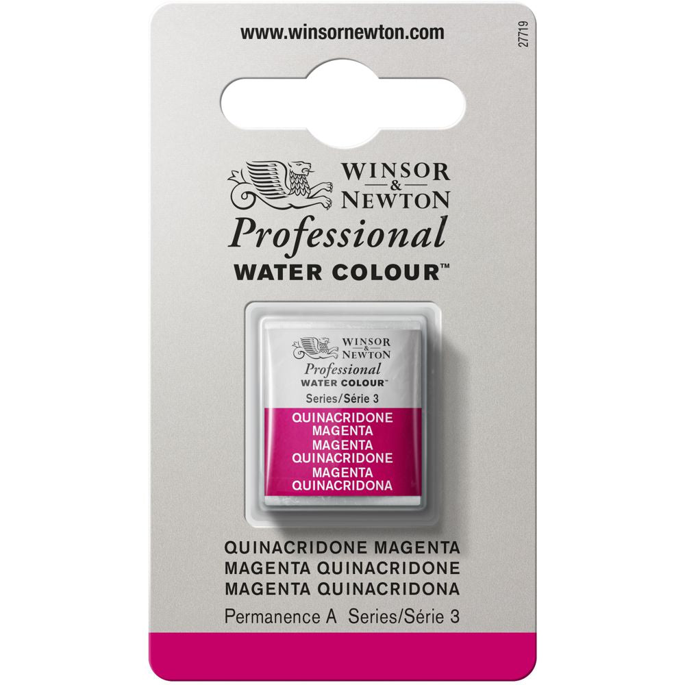 Tinta Aquarela Profissional Winsor & Newton Pastilha S3 545 Quinacridone Magenta