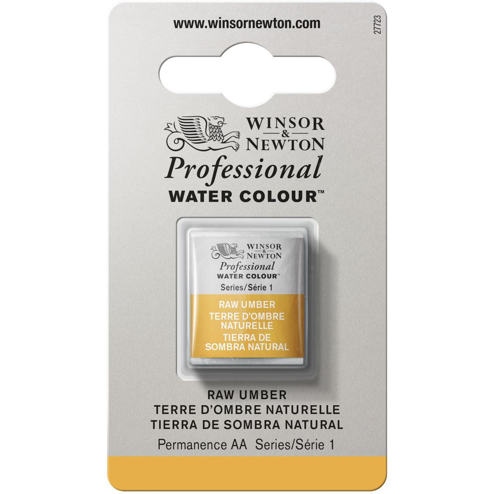 Tinta Aquarela Profissional Winsor & Newton Pastilha S1 554 Raw Umber