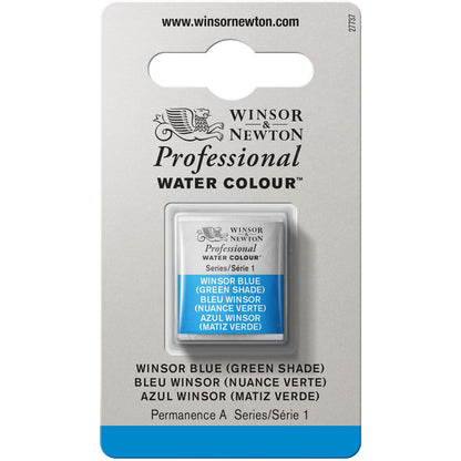 Tinta Aquarela Profissional Winsor & Newton Pastilha S1 707 Winsor Blue (Green Shade)