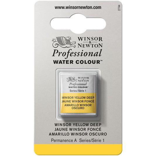 Tinta Aquarela Profissional Winsor & Newton Pastilha S1 731 Winsor Yellow Deep