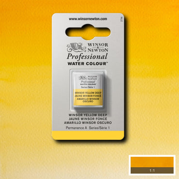 Tinta Aquarela Profissional Winsor & Newton Pastilha S1 731 Winsor Yellow Deep