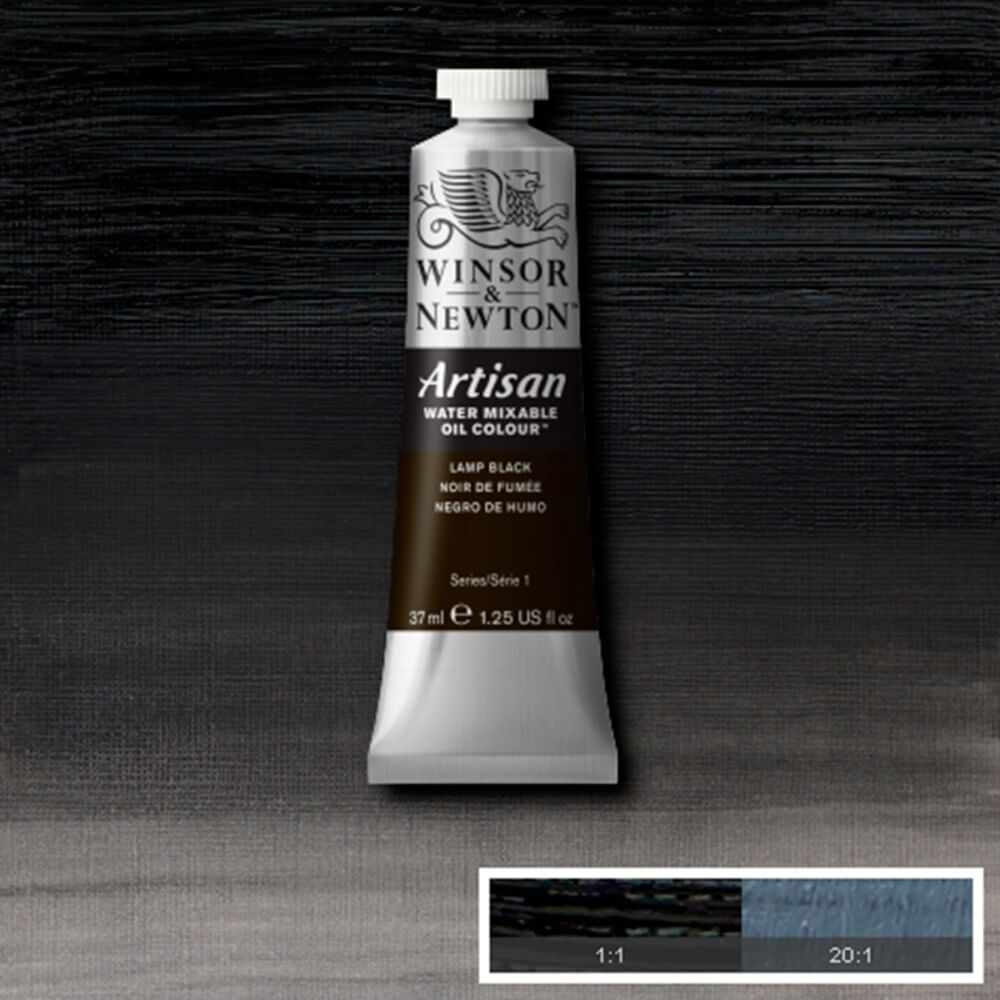 Tinta Óleo Solúvel em Água Winsor & Newton Artisan 37ml S1 337 Lamp Black