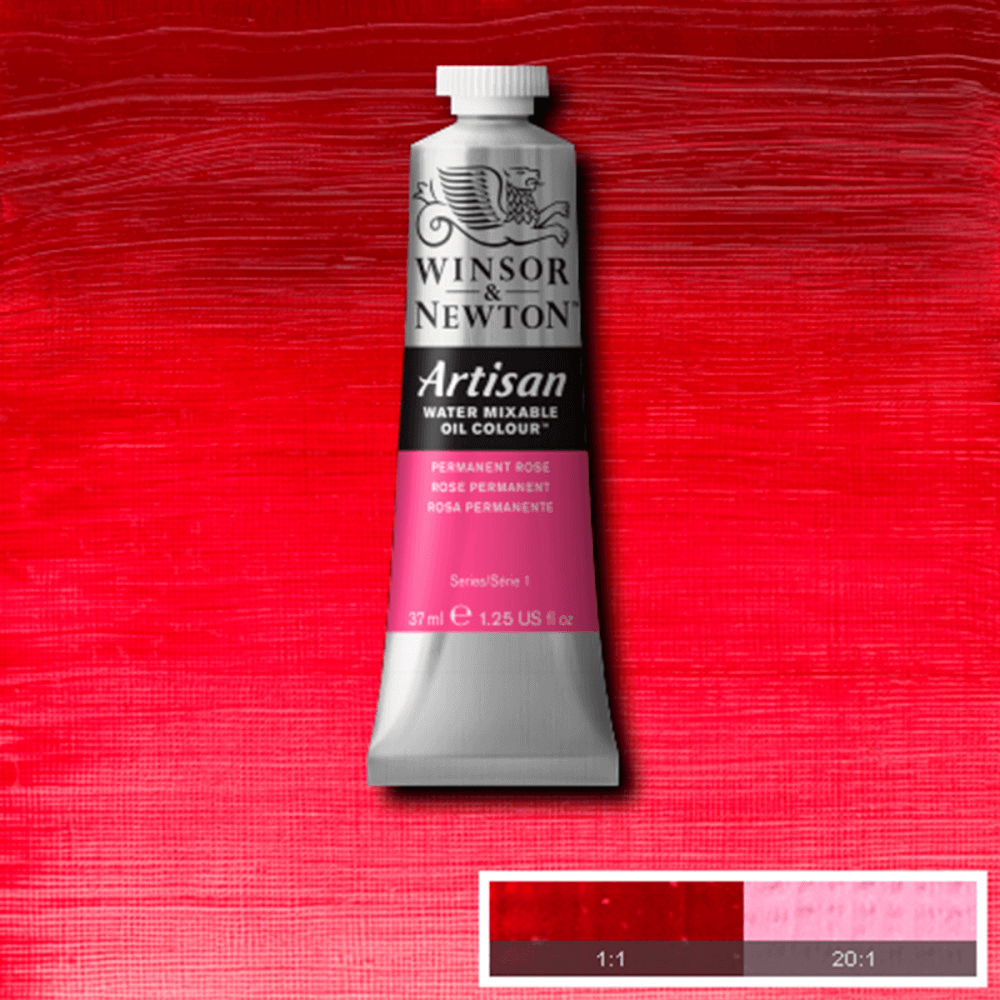 Tinta Óleo Solúvel em Água Winsor & Newton Artisan 37ml S1 502 Permanent Rose