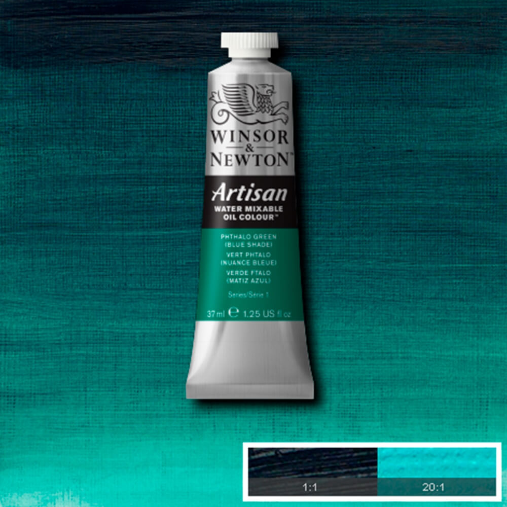 Tinta Óleo Solúvel em Água Winsor & Newton Artisan 37ml S1 522 Phthalo Green Blue