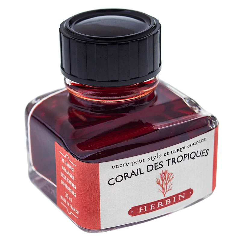 Tinta para Caneta Tinteiro Herbin La Perle des Encres 30ml Corail Des Tropiques