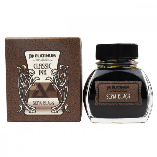 Tinta Para Caneta Tinteiro Platinum Classic 60ml Sepia Black