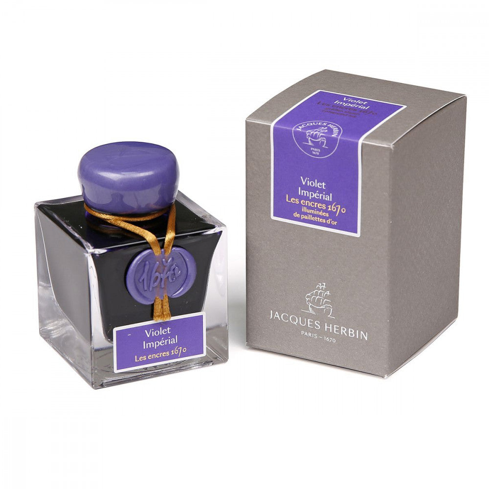 Tinta Para Caneta Tinteiro Herbin 1670 50ml Violet Imperial