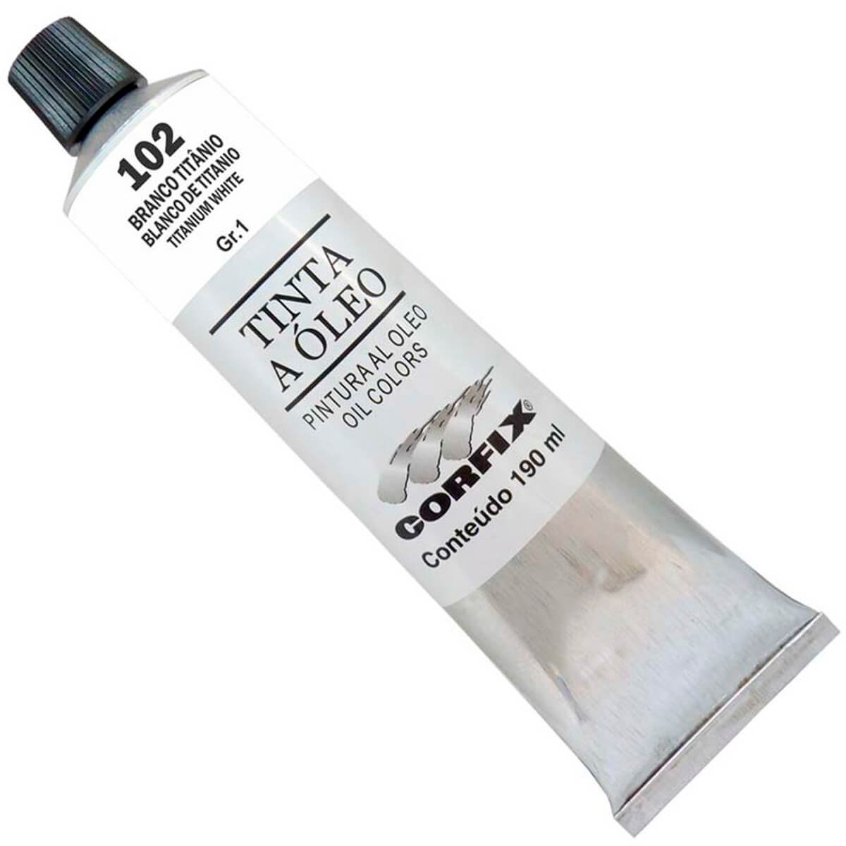 Tinta a Óleo Corfix 190ml 102 Branco de Titânio G1