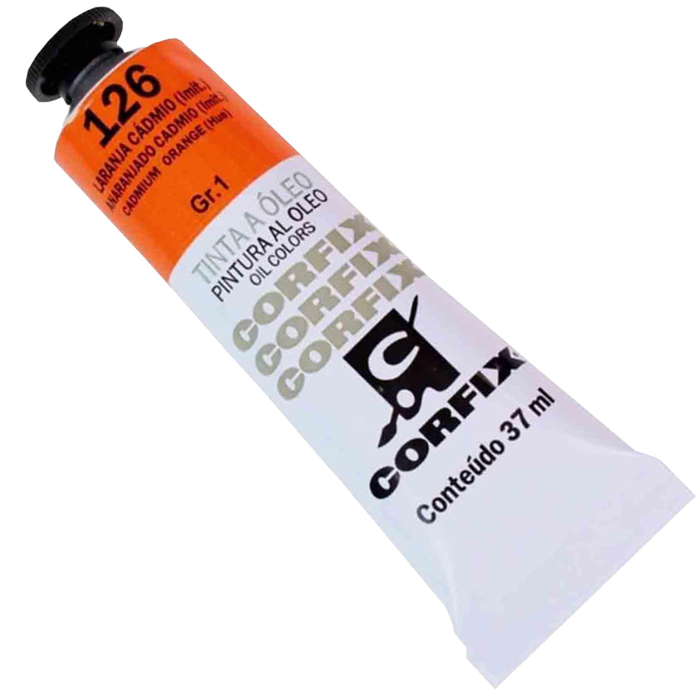 Tinta a Óleo Corfix 37ml 126 Laranja Cádmio (Imit.) - G1