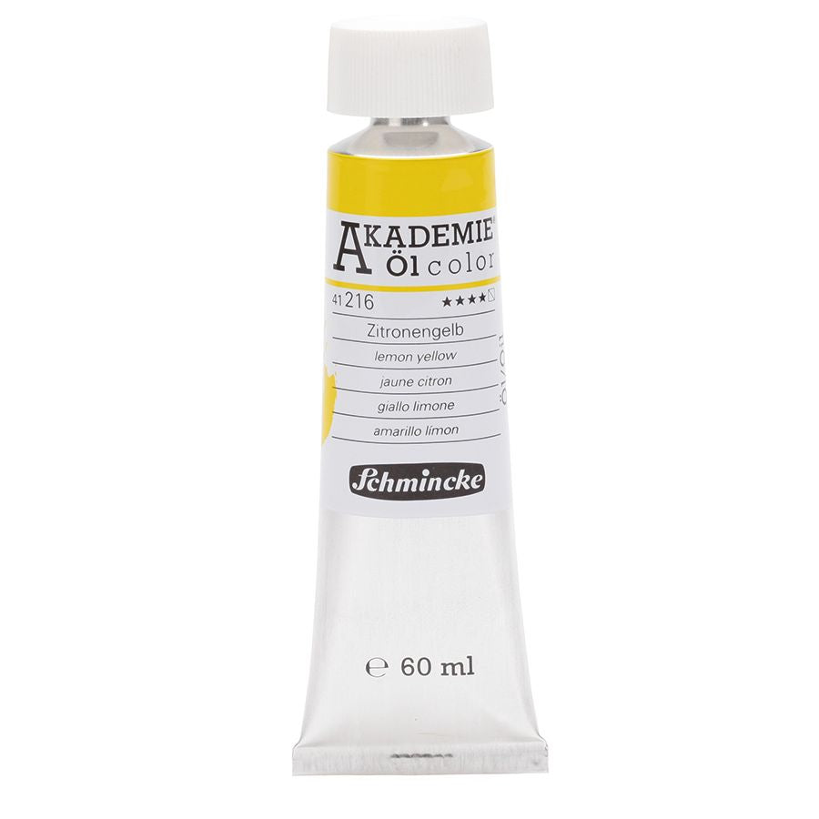 Tinta Óleo Schmincke Akademie 60ml 216 Lemon Yellow